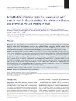 Growth differentiation factor-15 is associated with muscle mass in