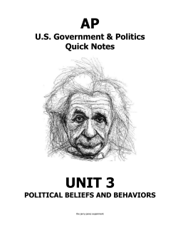 unit 3 notes - the jerry perez experiment