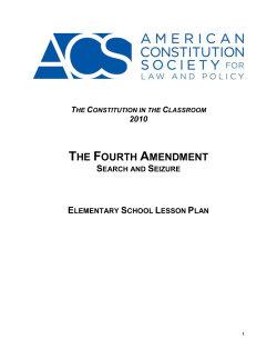 Notes for ACS Fourth Amendment handouts