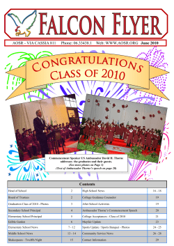 June 2010 - American Overseas School of Rome