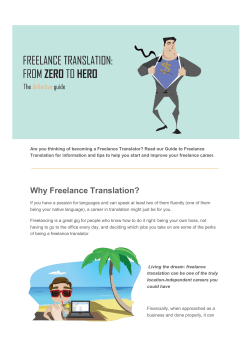 Why Freelance Translation?