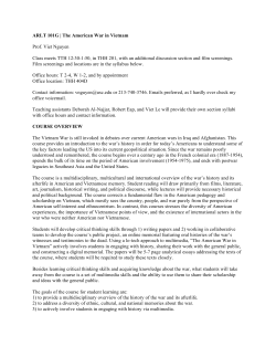 The American War in Vietnam Spring 2011 syllabus