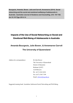 Impacts of the Use of Social Networking on Social and