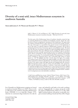 Diversity of a semi-arid, intact Mediterranean ecosystem