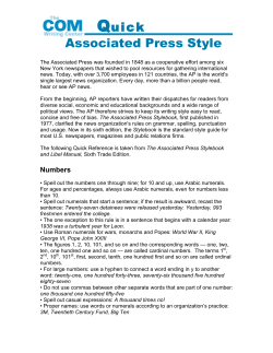 AP Style Guide