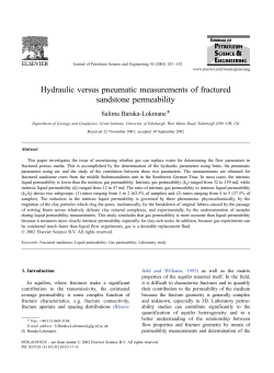 Hydraulic versus pneumatic measurements of fractured sandstone