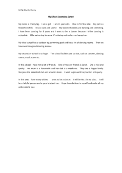 My Life at Secondary School My name is Cherry Ng. I am a girl. I am