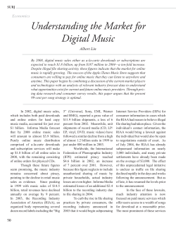 Understanding the Market for Digital Music