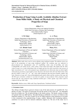 Production of Soap Using Locally Available Alkaline Extract from