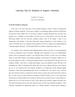 Chemistry 210 Strategies