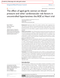 The effect of aged garlic extract on blood pressure