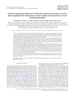 Nutrient requirements differ in two Pedicularis