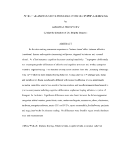 affective and cognitive processes involved in impulse buying
