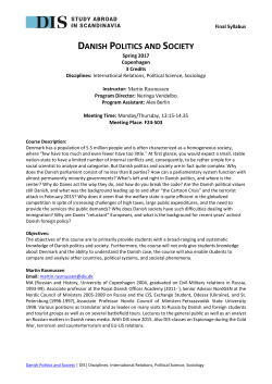 Danish Politics and Society | DIS &ndash; Danish Institute for Study Abroad