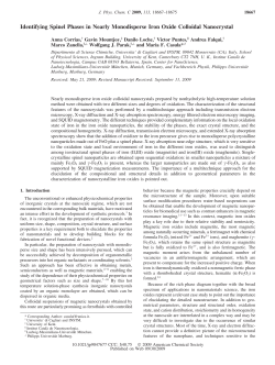 Identifying Spinel Phases in Nearly Monodisperse Iron Oxide