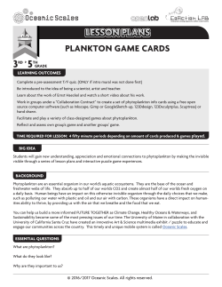 PLANKTON GAME CARDS