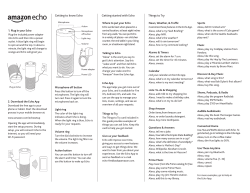 Amazon Echo Quick Start Guide