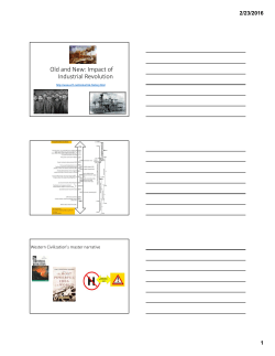 Old and New: Impact of Industrial Revolution
