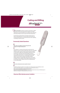 Coding and Billing - OraQuick HCV Rapid Antibody Test