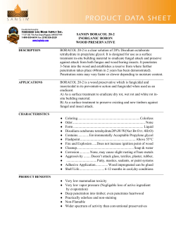 Sansin Boracol 20-2 Technical Data