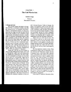 The Cold War in Asia