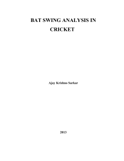 bat swing analysis in cricket