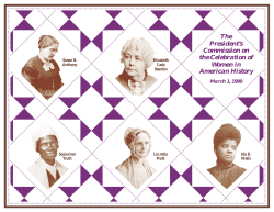 The President`s Commission on the Celebration of Women in