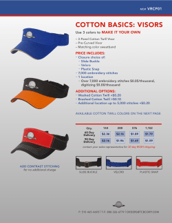 COTTON BASICS: VISORS