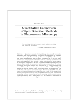 Quantitative Comparison of Spot Detection Methods in Fluorescence