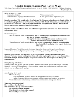 Guided Reading Lesson Plan (Levels M-Z)