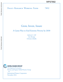 Grow, invest, insure - World bank documents