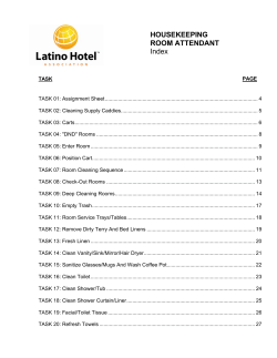Housekeeping - Room Attendant SOP