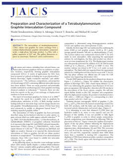 Preparation and Characterization of a Tetrabutylammonium