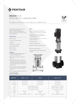NOCCHI VERTICAL MULTI-CELL CENTRIFUGAL PUMPS VLR