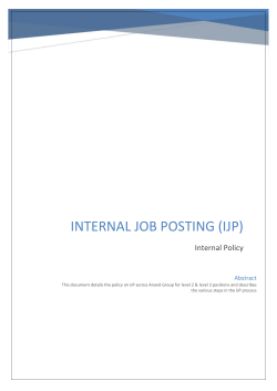 Internal Job posting (ijp)