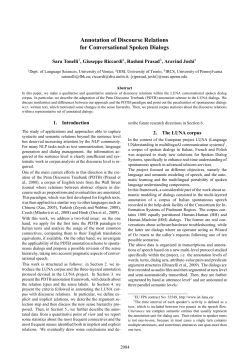 Annotation of Discourse Relations for