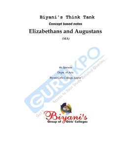Elizabethans and Augustans