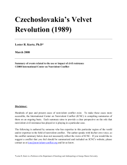 Czechoslovakia`s Velvet Revolution (1989)