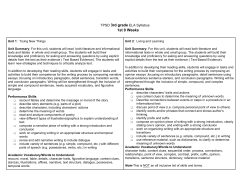 3rd-5th ELA Syllabi Units 1-4