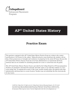 AP® United States History - Chariho Regional School District