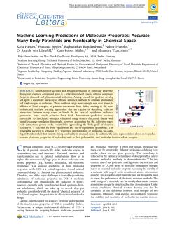 Machine Learning Predictions of Molecular