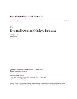 Empirically Assessing Hadley v. Baxendale