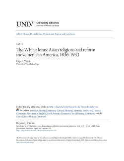 Asian religions and reform movements in America, 1836-1933