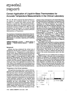 Correct Application of Liquid-in-Glass Thermometers for Accurate