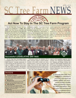 SC TREE FARM NEWS (April 2015)