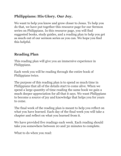 Philippians Reading Plan