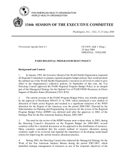 134th SESSION OF THE EXECUTIVE COMMITTEE