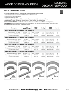 Section L - Decorative Wood/Moldings