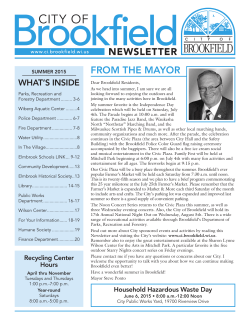 from the mayor - City of Brookfield