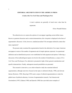 editorial argumentation in the american press